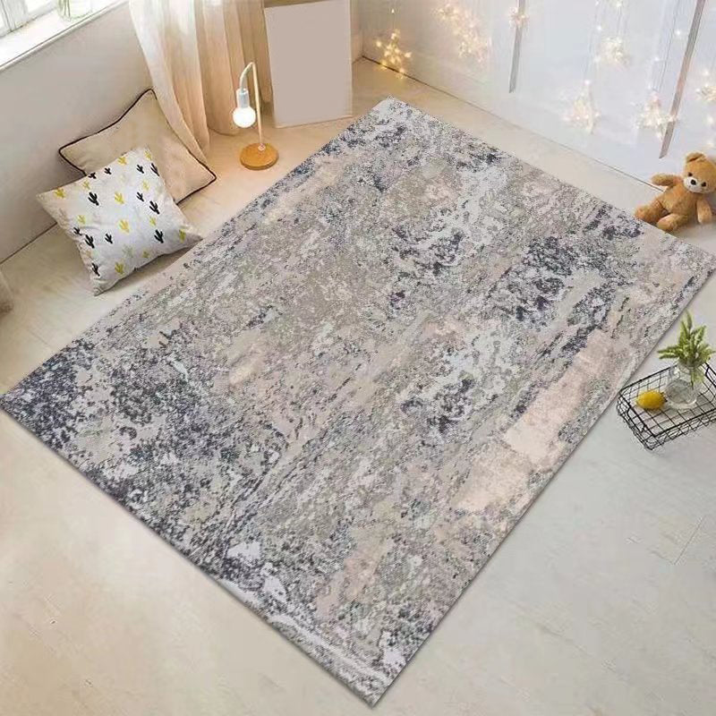 Modern Abstract Ink Carpet Living Room Polyester Carpet Non-slip Area Rug
