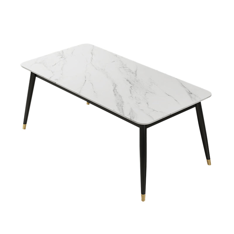 Modern Stone Rectangular Dining Table for Restaurant and Bar
