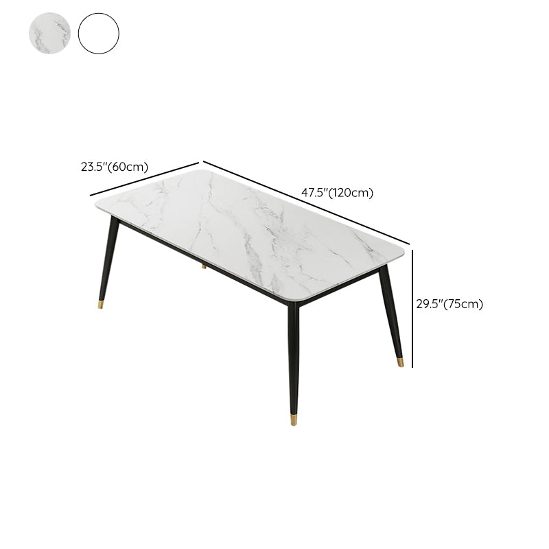 Modern Stone Rectangular Dining Table for Restaurant and Bar