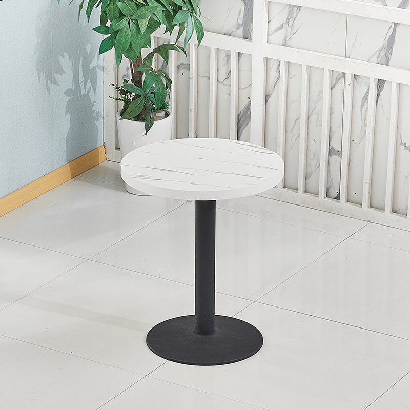 Wooden Dining Room Table for 2 Person with Metal Pedestal Base