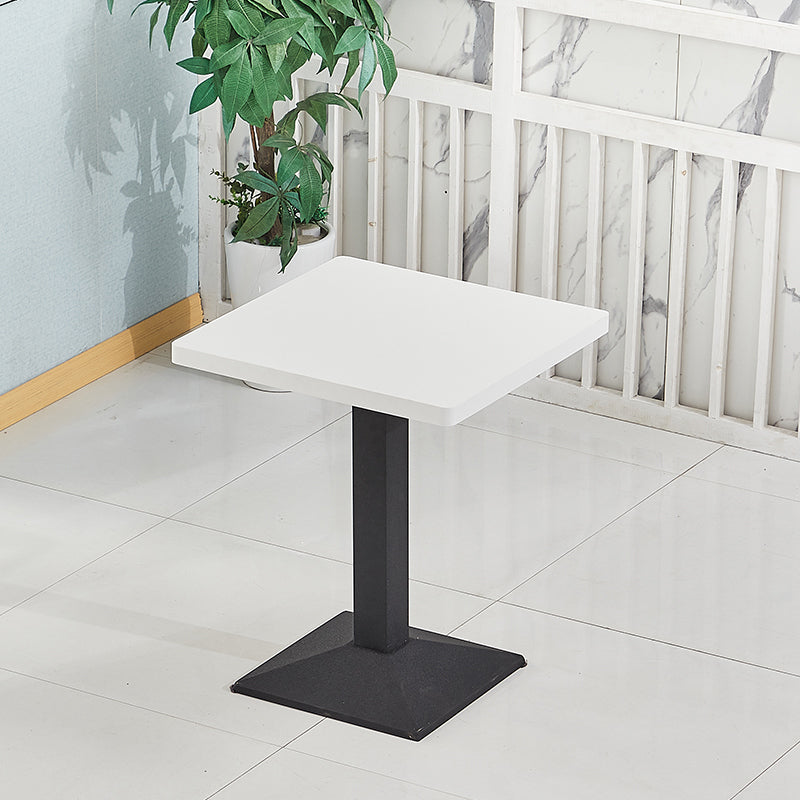 Wooden Dining Room Table for 2 Person with Metal Pedestal Base