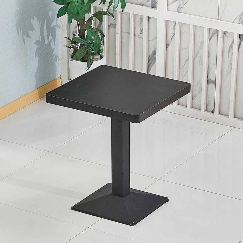 Wooden Dining Room Table for 2 Person with Metal Pedestal Base