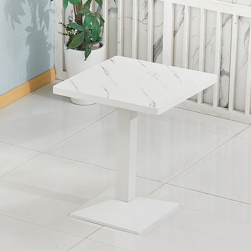 Wooden Dining Room Table for 2 Person with Metal Pedestal Base