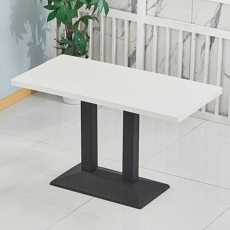 Wooden Dining Room Table for 2 Person with Metal Pedestal Base