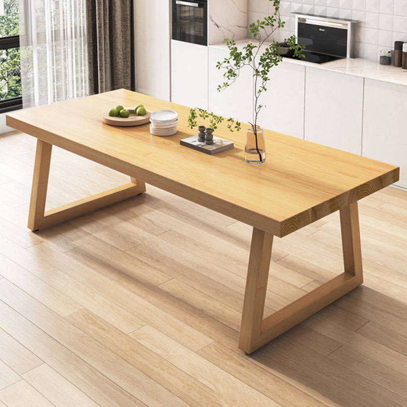 Modern Solid Wood Rectangular Dining Table for Dining Room and Dining Bar