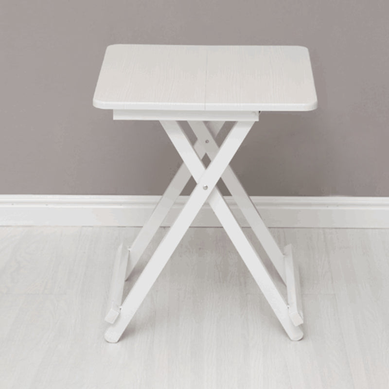 Modern Folding Wood Top Dining Table with Metal Leg for Living Room