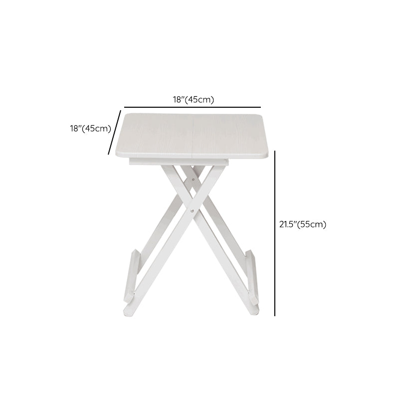 Modern Folding Wood Top Dining Table with Metal Leg for Living Room
