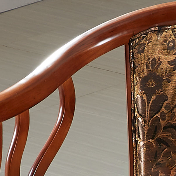 Traditional Dining Arm Chair Wood Frame Upholstered Arm Chair