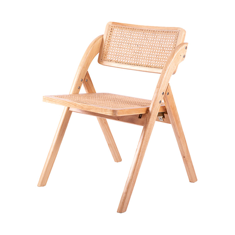 Modern Style Folding Dining Chair Wooden Open Back Side Chair for Living Room