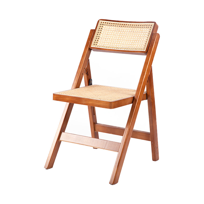Modern Style Folding Dining Chair Wooden Open Back Side Chair for Living Room