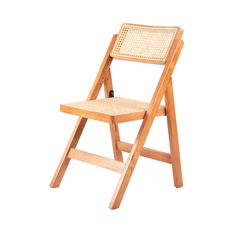 Modern Style Folding Dining Chair Wooden Open Back Side Chair for Living Room
