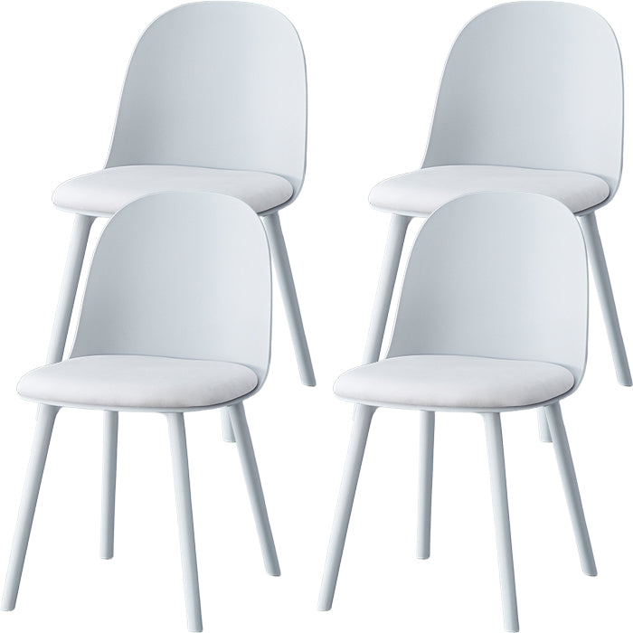 Modern Armless Dining Chairs Plastic Side Chair for Dining Room