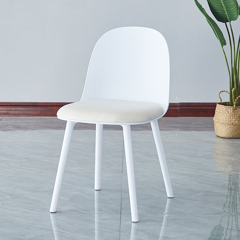 Modern Armless Dining Chairs Plastic Side Chair for Dining Room