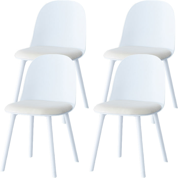 Modern Armless Dining Chairs Plastic Side Chair for Dining Room