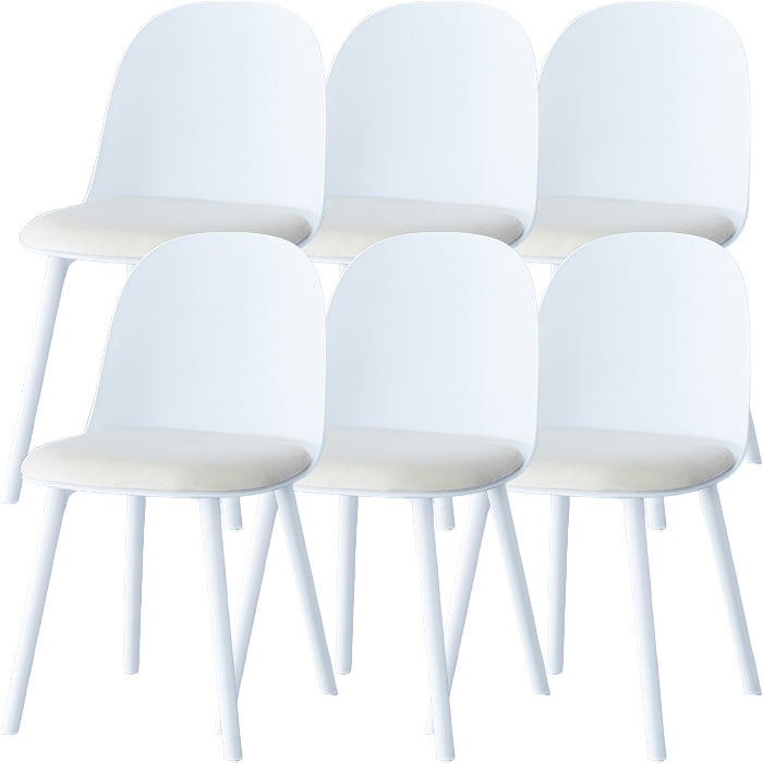 Modern Armless Dining Chairs Plastic Side Chair for Dining Room