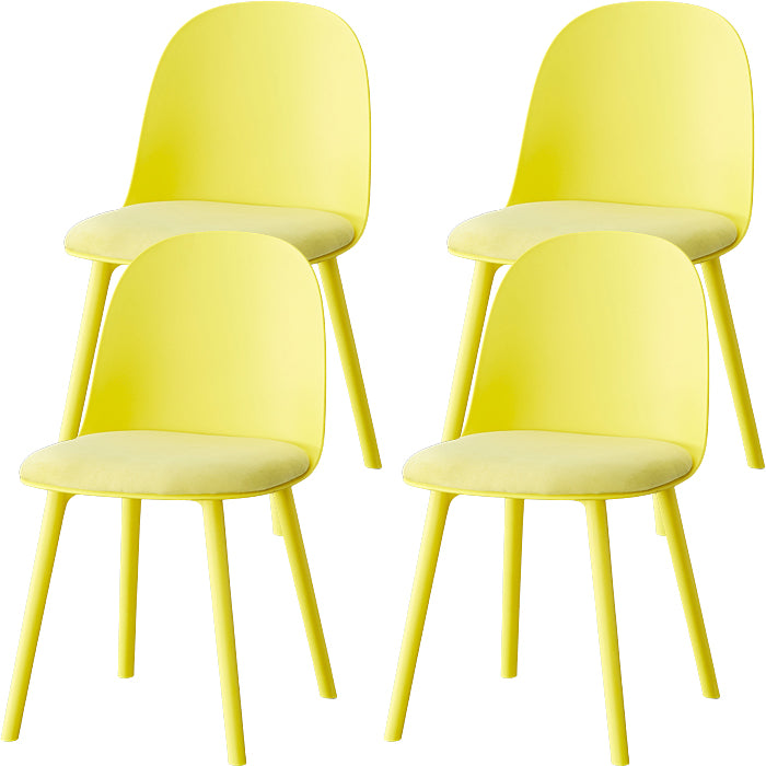 Modern Armless Dining Chairs Plastic Side Chair for Dining Room
