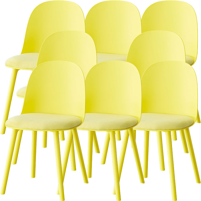 Modern Armless Dining Chairs Plastic Side Chair for Dining Room