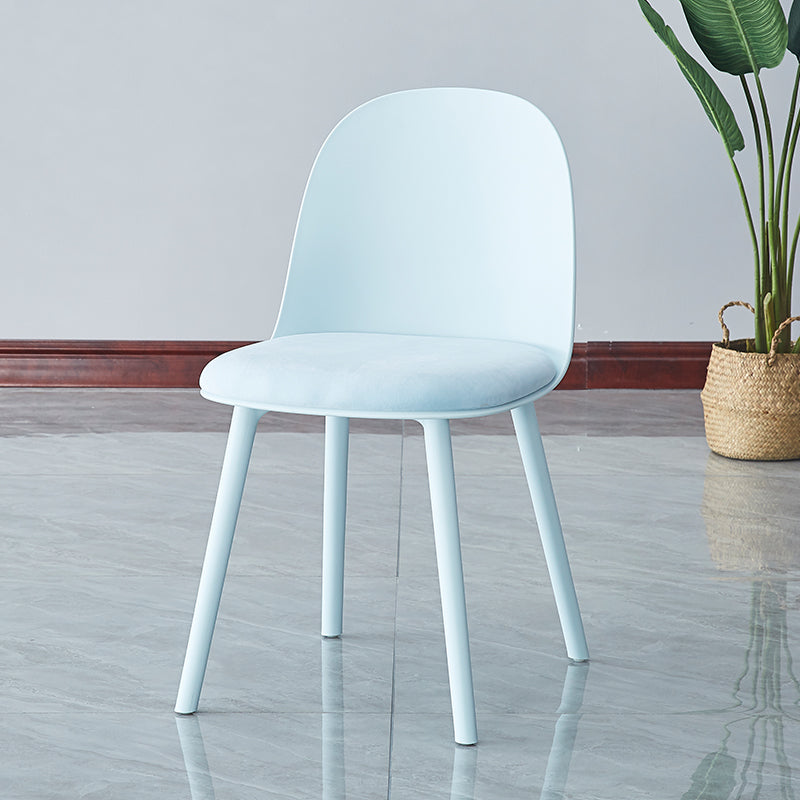 Modern Armless Dining Chairs Plastic Side Chair for Dining Room