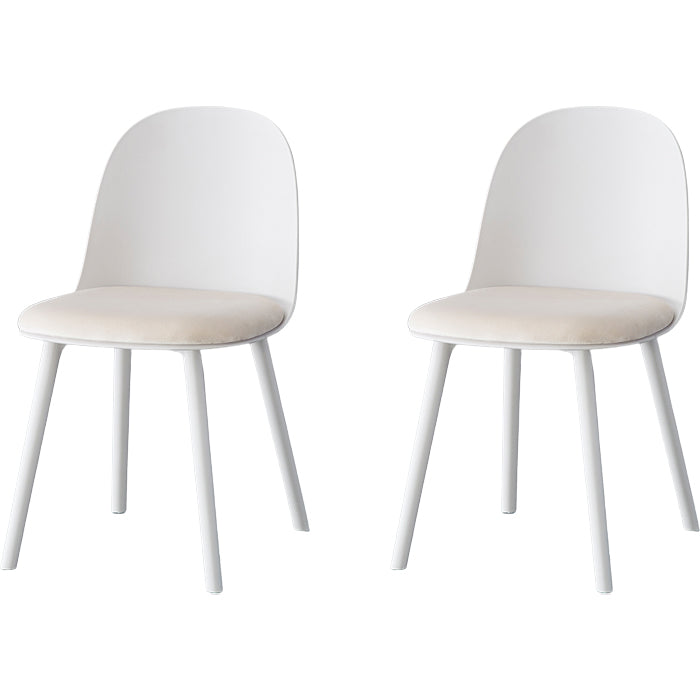 Modern Armless Dining Chairs Plastic Side Chair for Dining Room