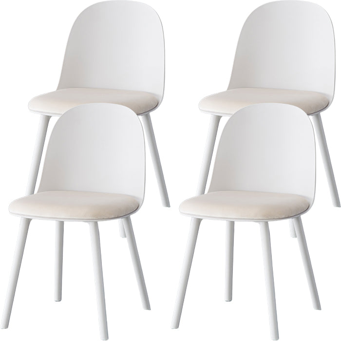Modern Armless Dining Chairs Plastic Side Chair for Dining Room