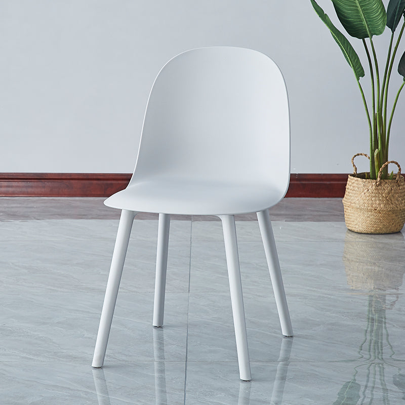 Modern Armless Dining Chairs Plastic Side Chair for Dining Room