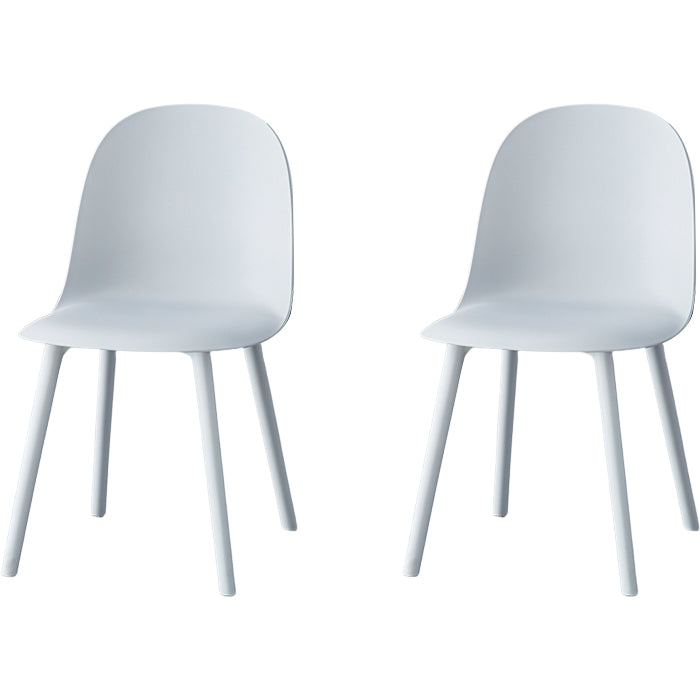 Modern Armless Dining Chairs Plastic Side Chair for Dining Room
