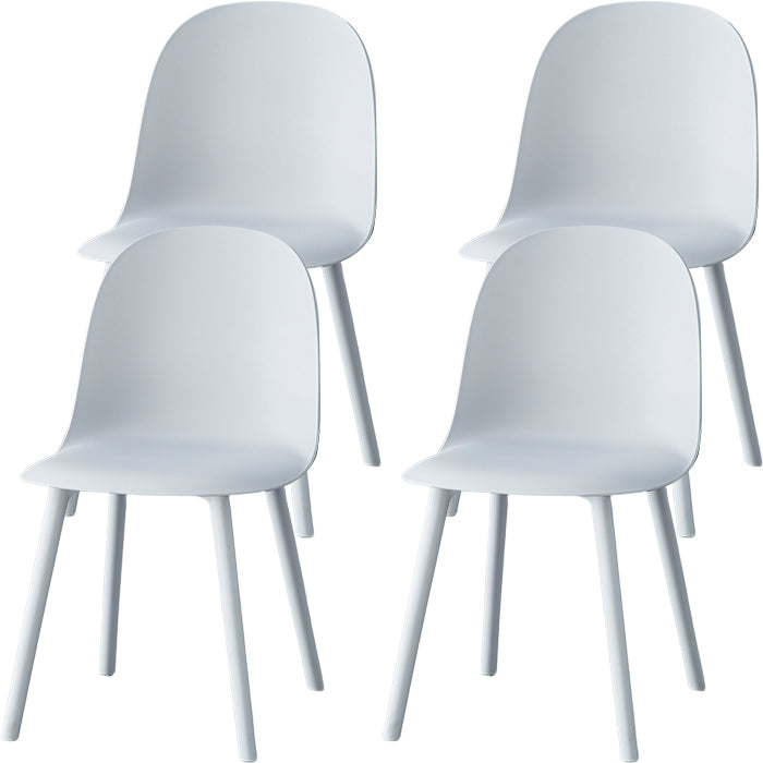 Modern Armless Dining Chairs Plastic Side Chair for Dining Room