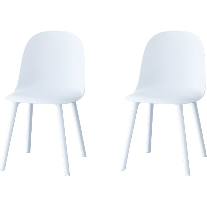 Modern Armless Dining Chairs Plastic Side Chair for Dining Room
