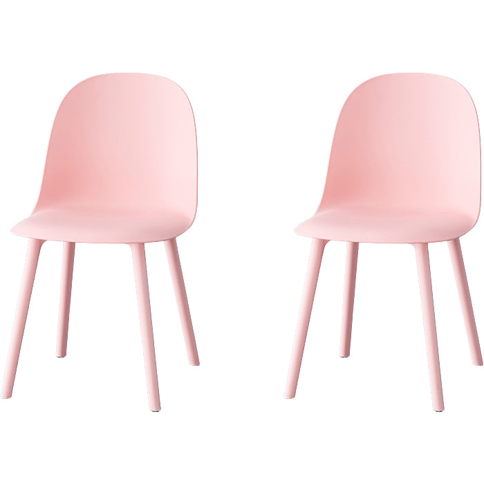 Modern Armless Dining Chairs Plastic Side Chair for Dining Room