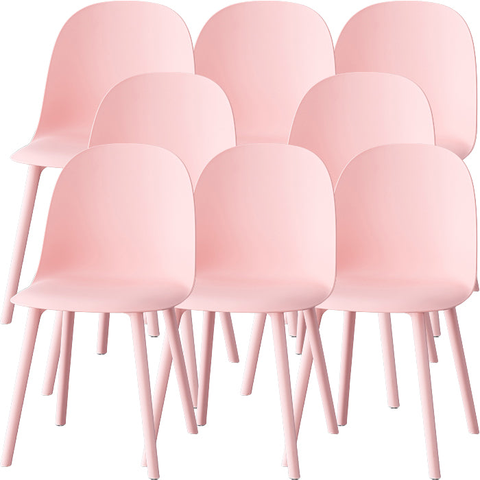 Modern Armless Dining Chairs Plastic Side Chair for Dining Room