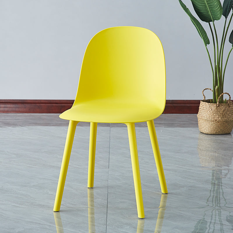 Modern Armless Dining Chairs Plastic Side Chair for Dining Room