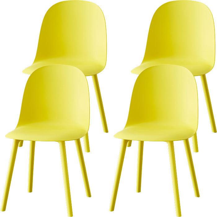 Modern Armless Dining Chairs Plastic Side Chair for Dining Room