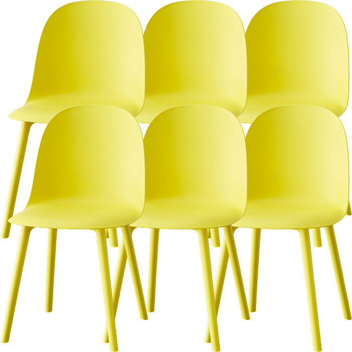 Modern Armless Dining Chairs Plastic Side Chair for Dining Room