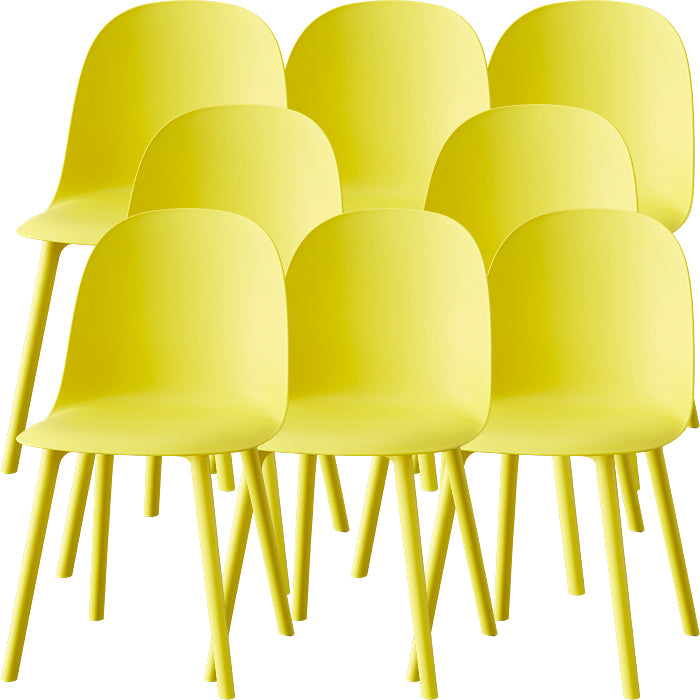 Modern Armless Dining Chairs Plastic Side Chair for Dining Room