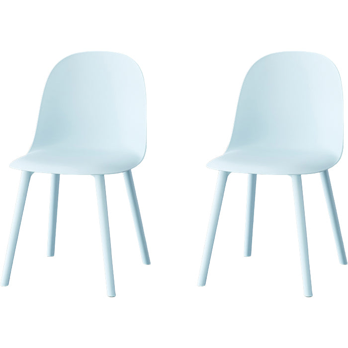 Modern Armless Dining Chairs Plastic Side Chair for Dining Room