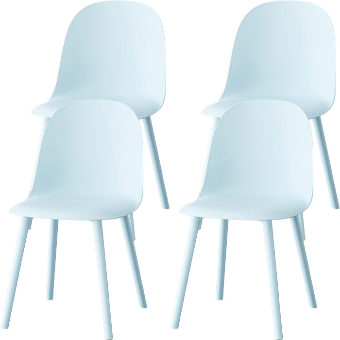 Modern Armless Dining Chairs Plastic Side Chair for Dining Room