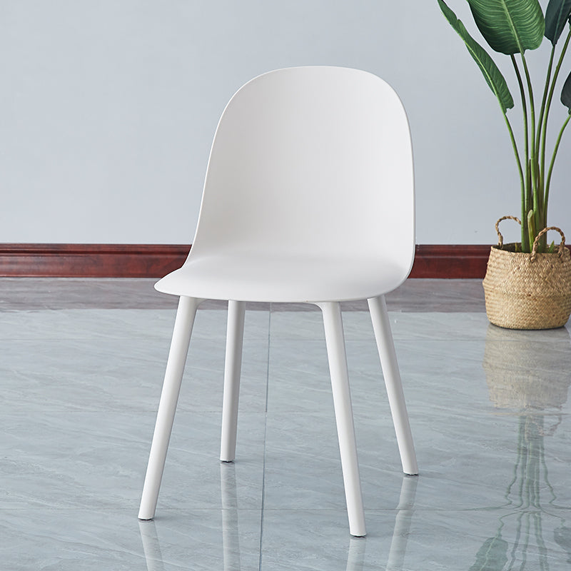 Modern Armless Dining Chairs Plastic Side Chair for Dining Room