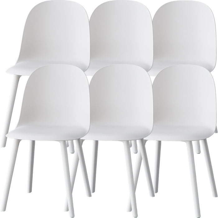 Modern Armless Dining Chairs Plastic Side Chair for Dining Room