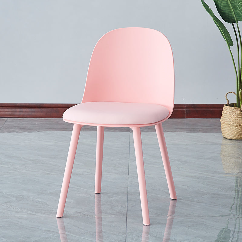 Modern Armless Dining Chairs Plastic Side Chair for Dining Room