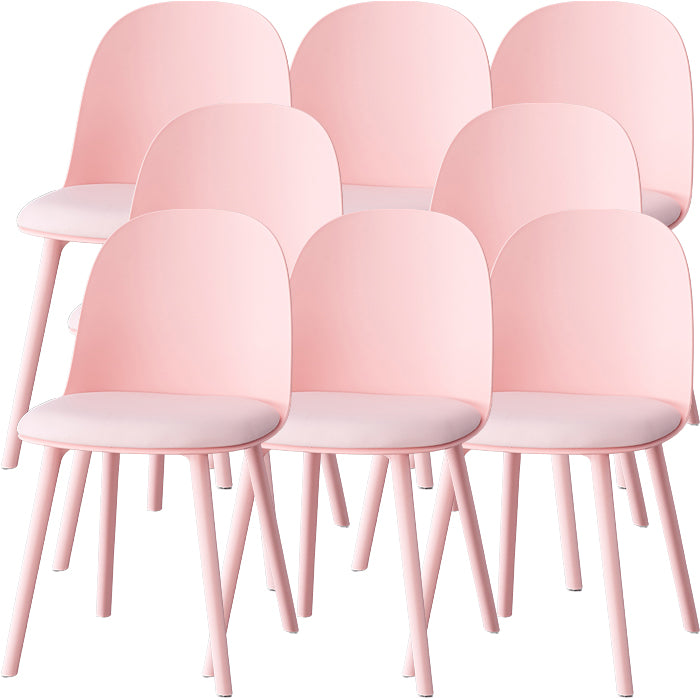 Modern Armless Dining Chairs Plastic Side Chair for Dining Room