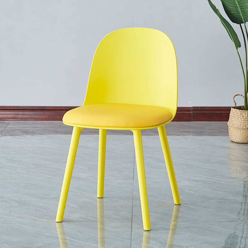 Modern Armless Dining Chairs Plastic Side Chair for Dining Room