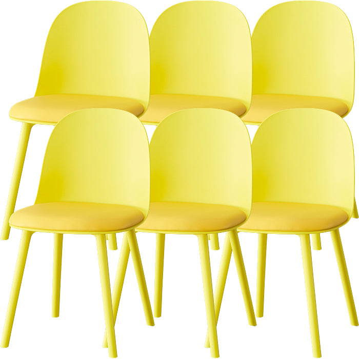Modern Armless Dining Chairs Plastic Side Chair for Dining Room