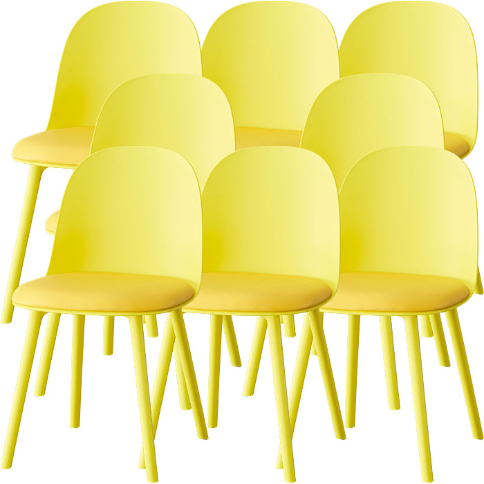 Modern Armless Dining Chairs Plastic Side Chair for Dining Room