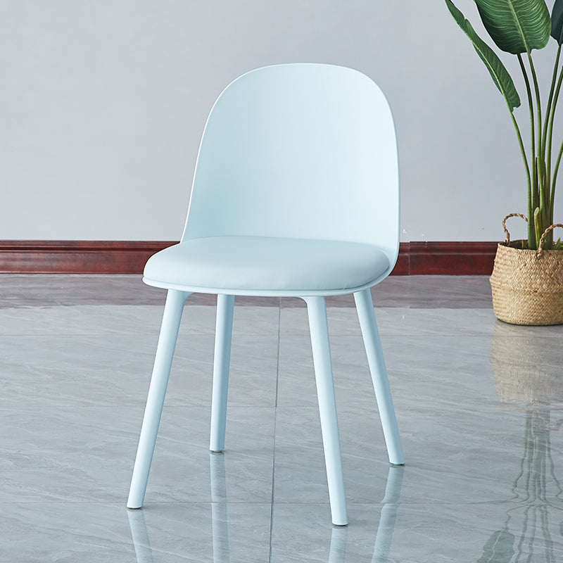 Modern Armless Dining Chairs Plastic Side Chair for Dining Room