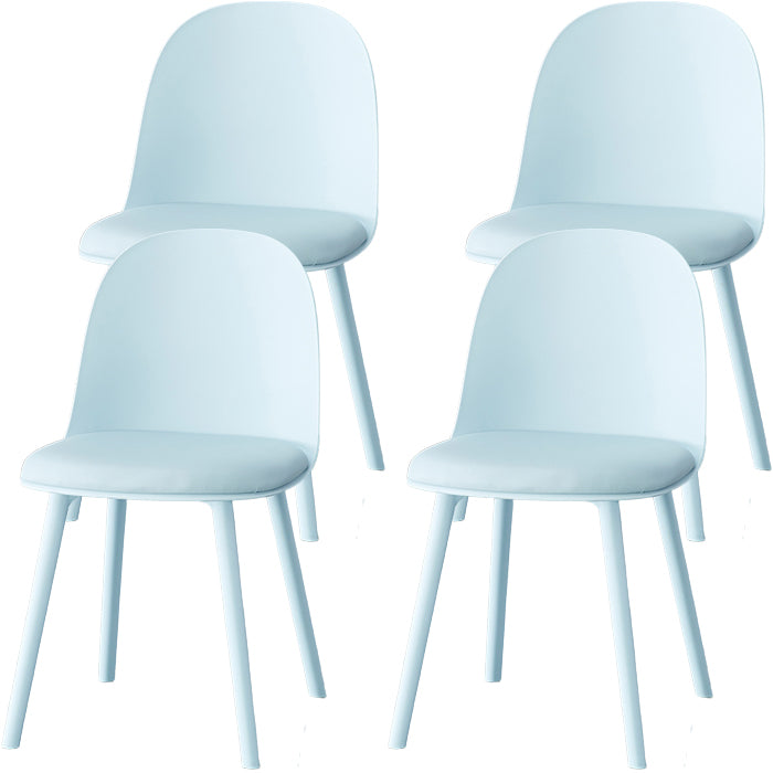 Modern Armless Dining Chairs Plastic Side Chair for Dining Room