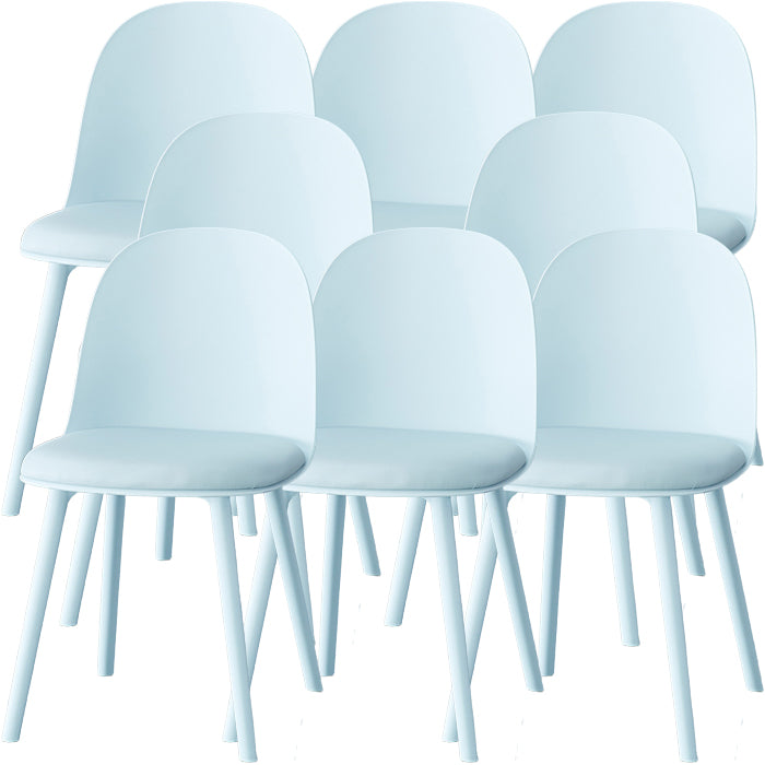 Modern Armless Dining Chairs Plastic Side Chair for Dining Room