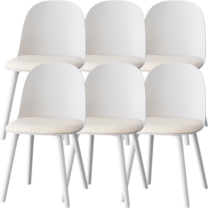 Modern Armless Dining Chairs Plastic Side Chair for Dining Room