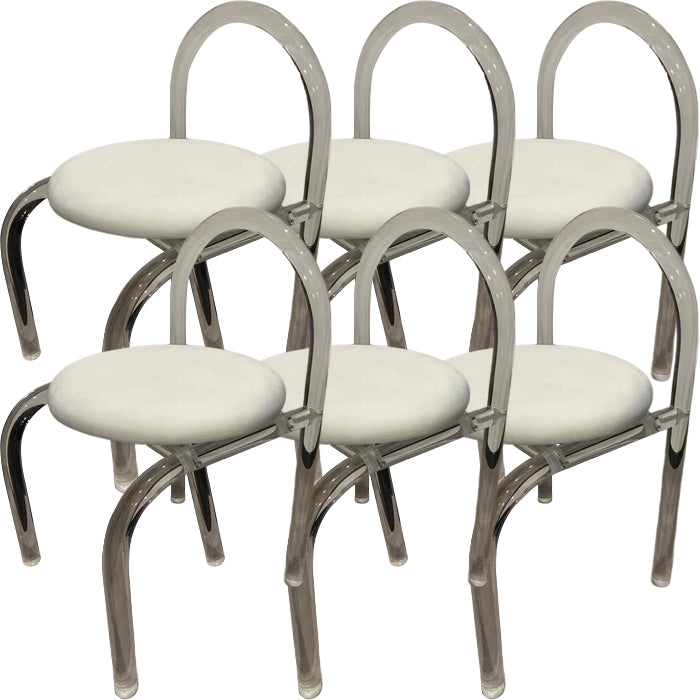 Nordic Style Transparent Acrylic Dining Chair with Upholstered for Home
