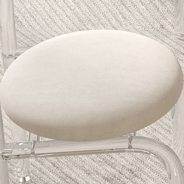 Nordic Style Transparent Acrylic Dining Chair with Upholstered for Home