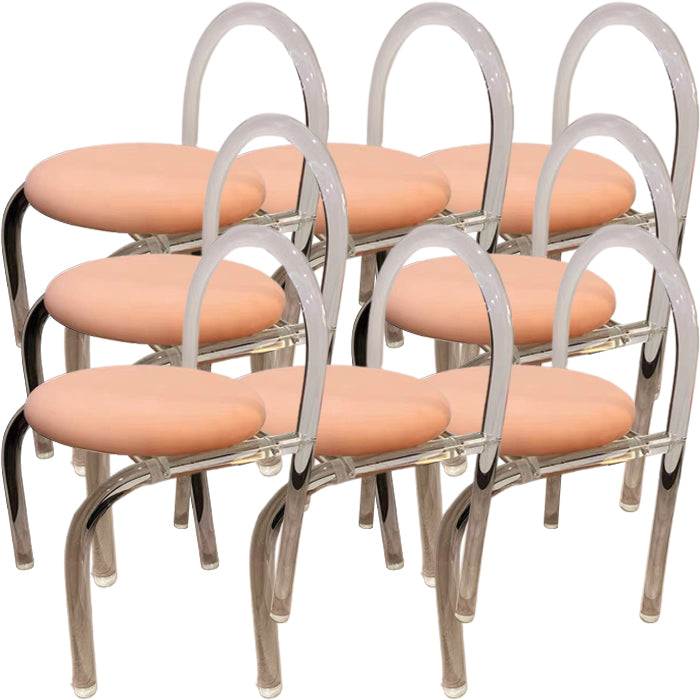 Nordic Style Transparent Acrylic Dining Chair with Upholstered for Home